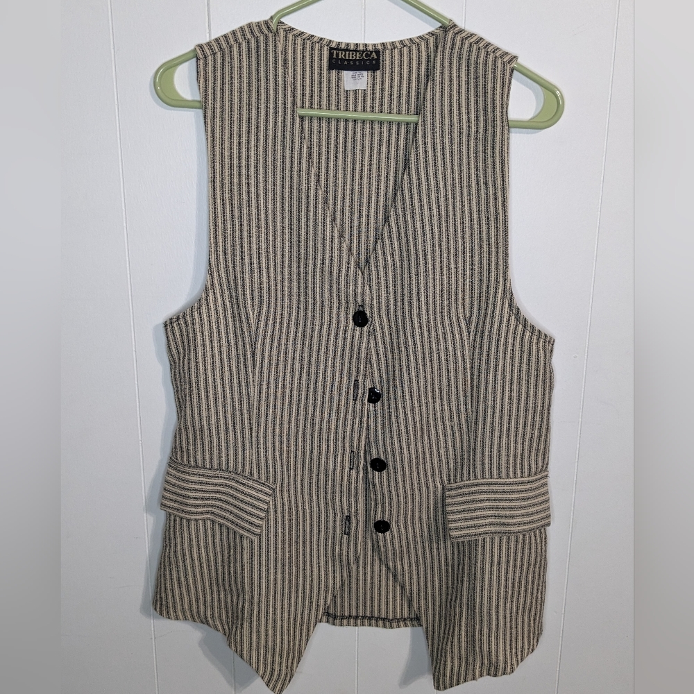 Vintage Tribeca striped vest - Size L
